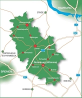 Karte vom Landkreis Rotenburg (Wümme) © Landkreis Rotenburg (Wümme)